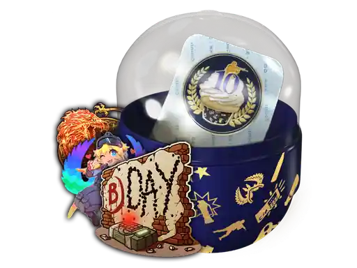 10 Year Birthday Sticker Capsule