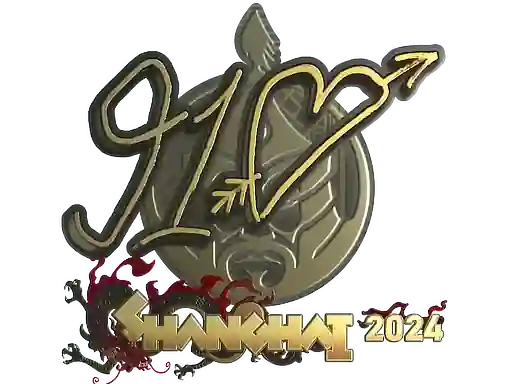 Sticker | 910 (Gold) | Shanghai 2024