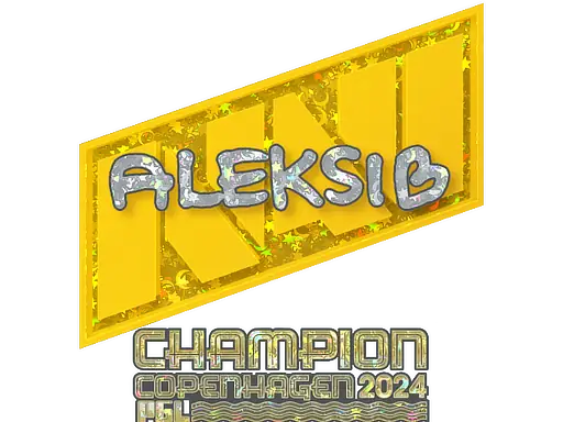 Sticker | Aleksib (Glitter, Champion) | Copenhagen 2024