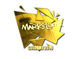 Sticker | markeloff (Gold) | Cologne 2016