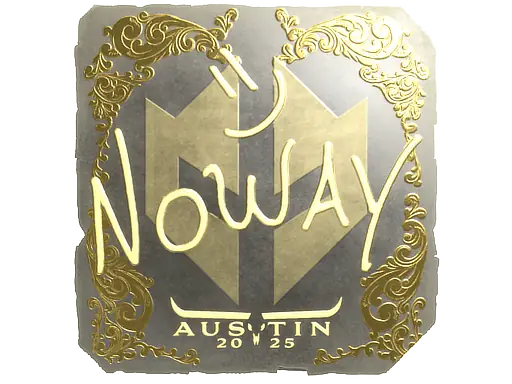 Sticker | noway (Gold) | Austin 2025
