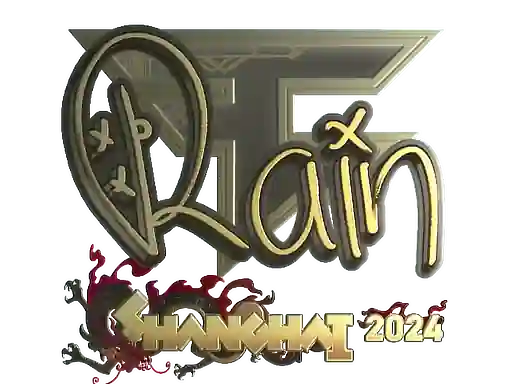 Sticker | rain (Gold) | Shanghai 2024