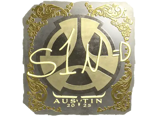 Sticker | s1n (Gold) | Austin 2025